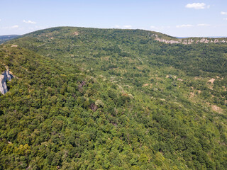 Fototapeta premium Aerial view of Tsonevo Reservoir, Bulgaria