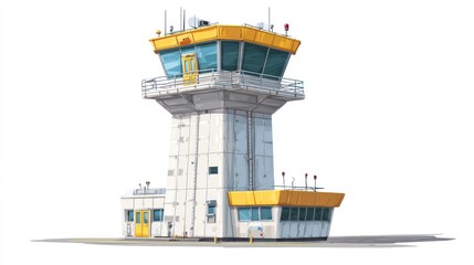 Airport Control Tower Illustration