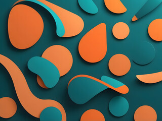 Gradient wallpaper with geometrical shapes