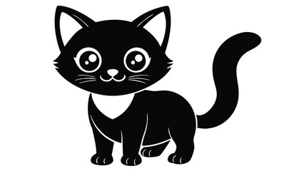 Playful cartoon cat with big expressive eyes and vibrant colors