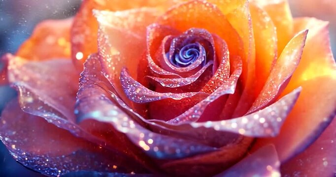 Stunning vibrant rose close up