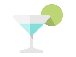 glass of martini with lime