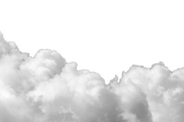 White isolated clouds taking up lower half of the phone. Transparent sky. Space for text.