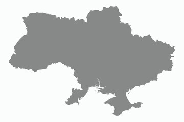 Vector graphic artwork suitable for print and web containing flat detailed map of UKRAINE