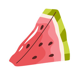Hand drawn watermelon slice design