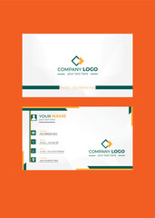 Double-sided creative business card template. Portrait and landscape orientation. Horizontal and vertical layout. Vector illustration