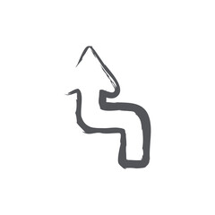 Green 3D arrow icon pointing up, a metallic symbol of business concept illustration