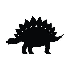 Silhouette of a stegosaurus dinosaur