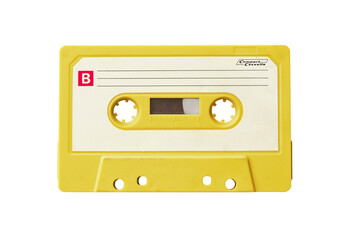 Retro compact audio cassette isolated