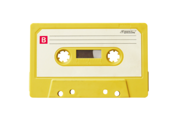 Retro compact audio cassette isolated