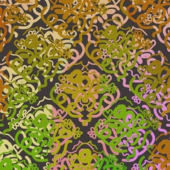 Decorative abstract pattern in colorful and intricate design  