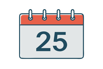 Calendar page showing the twenty fifth day