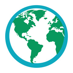 world map with globe