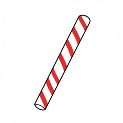 Fototapeta premium Red And White Striped Candy Cane Illustration