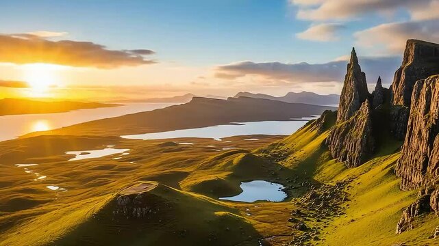 The Old Man of Storr at Sunset, Isle of Skye