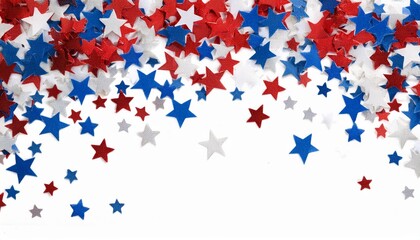 red blue white stars confetti overlay