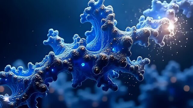 dig into angstrom trance land with angstrom drift particle resemble fractal wandflower formation, voluted inwards angstrom symmetrical go of abstruse indigotin and brilliant silver,