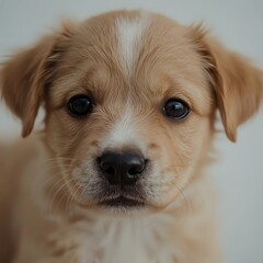 close up puppy photo 