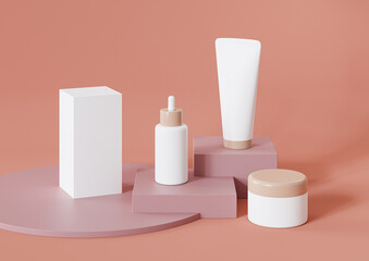 cosmetic bottle mockup beauty product design