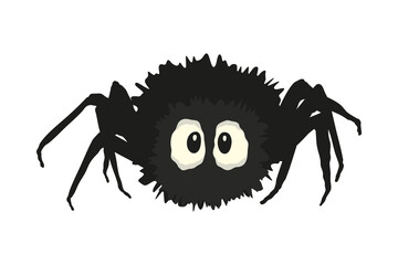 Spider icon. Colored silhouette. Front view. Vector simple flat graphic hand drawn illustration. Isolated object on white background. Isolate.