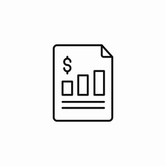 financial bar chart icon sign vector