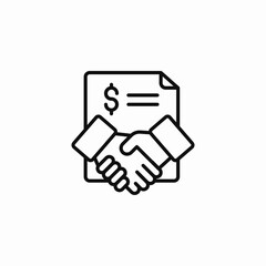 financial contract icon sign vector