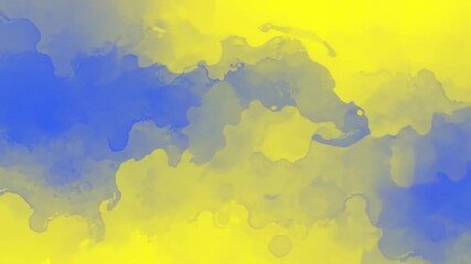 Abstract vibrant yellow and blue blend