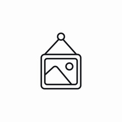 hanged image decoration icon sign vector