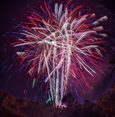 Fourth of July skyrocket blast