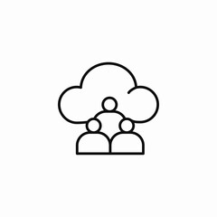 networking team icon sign vector