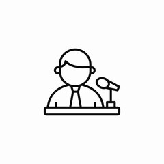 public speech icon sign vector