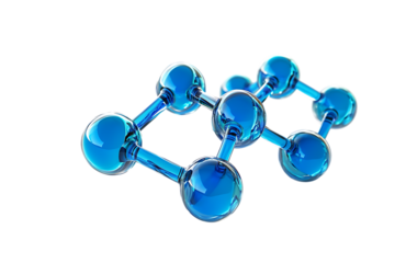 Abstract 3D rendering of a molecular chemistry model, illustrating the atomic structure of a carbon-based drug