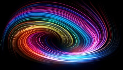 Obraz premium colorful swirling line of light that appears to be moving