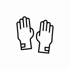 garden gloves icon sign vector