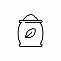 leaves bag icon sign vector