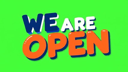 Open sign, bold letters