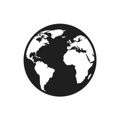 Fototapeta premium Earth Globe Black and White Illustration Symbolizing Global Connection and Environmental Awareness with Focus on Continents and Geography