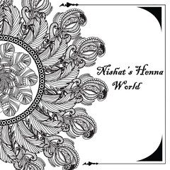 Artistic Mehendi Logo Design for Nishat’s World
