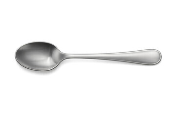 Classic stainless steel spoon isolated on transparent background, perfect for food, kitchen, and restaurant designs