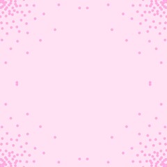 Pink dots scattered on light pink background. Elegant festive backdrop for celebration, party, invitation, or New Year design. Minimalist and modern abstract decoration.