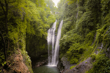beautiful waterfall landscape nature