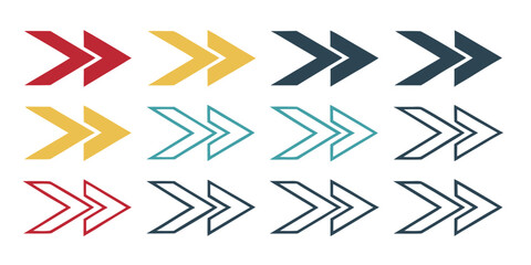colorful chevron arrows geometric pattern modern directional design graphic elements contemporary