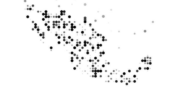 Generative Dot Animation Mexico Silhouette