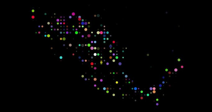 Falling Grid Circles Reveal Mexico Map