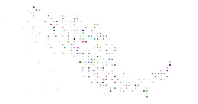 Creative Falling Dots Map of Mexico
