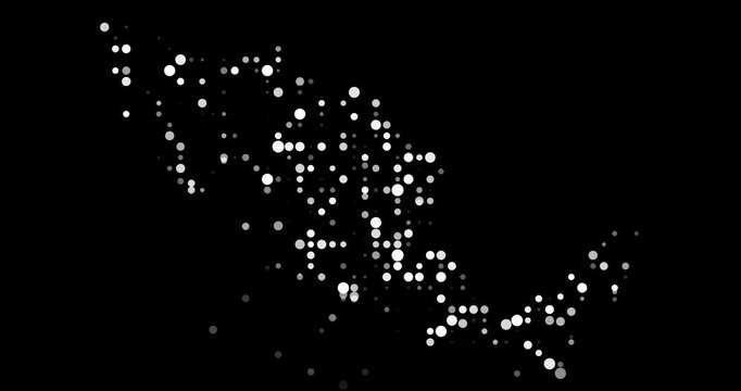 Falling Color Dots Form Mexico Map