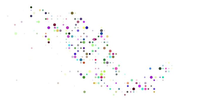 Digital Map of Mexico with Falling Dots