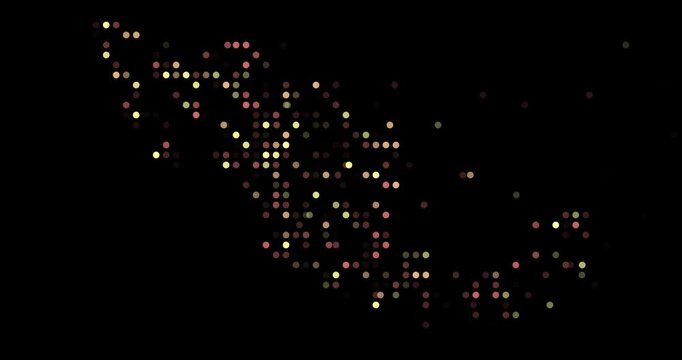 Mexico Shaped by Animated Particle Grid