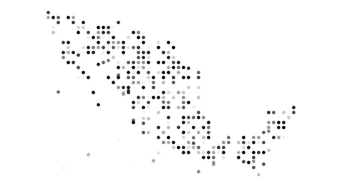 Color Particle Transition Mexico Outline