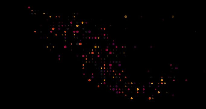 Creative Falling Dots Map of Mexico